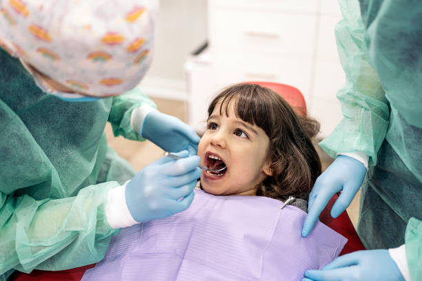 image of a kid during a dental exam